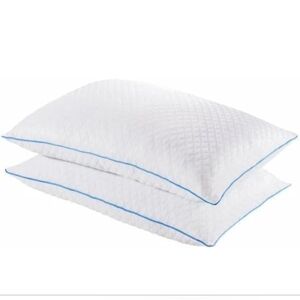 Pure lux Gel Memory Foam Adjustable Cooling Pillow, Queen 2 Pack, 20 x 28 inches